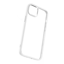Capa de Silicone com Corpo Transparente para Apple iPhone 15 Branco Capa de Silicone com Corpo Transparente para Apple iPhone 15 Branco